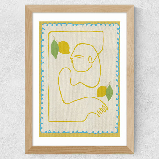 Squeeze of Joy Wide Oak Frame