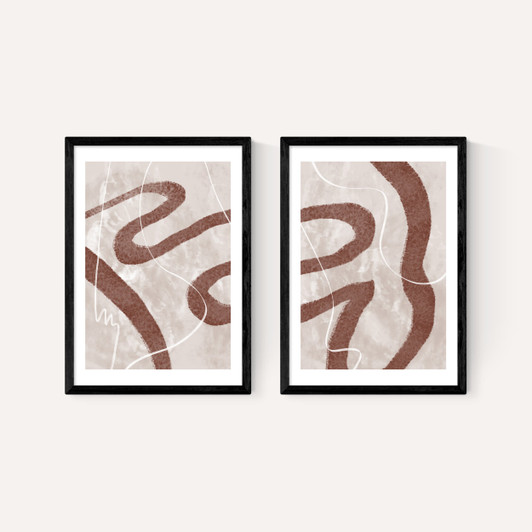 Abstract Fuzz Diptych