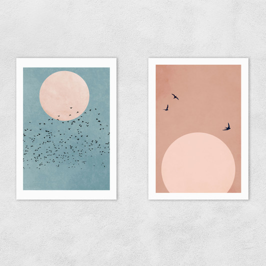 Fly Away Diptych Unframed Print