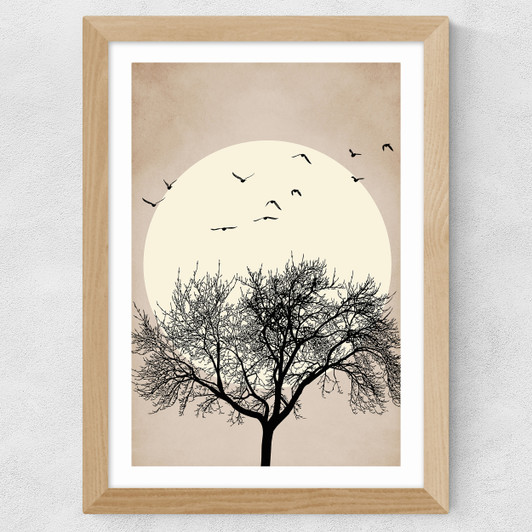 Dreamers (Bright) Wide Oak Frame