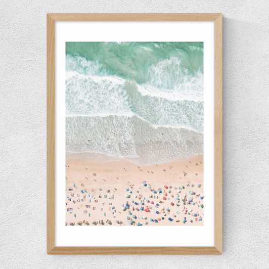 Aerial I Medium Oak Frame