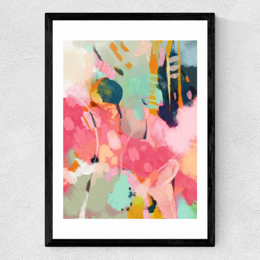 Lune Tombee Sur Terre Medium Black Frame