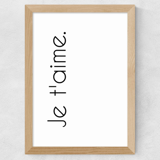 Je Taime Wide Oak Frame