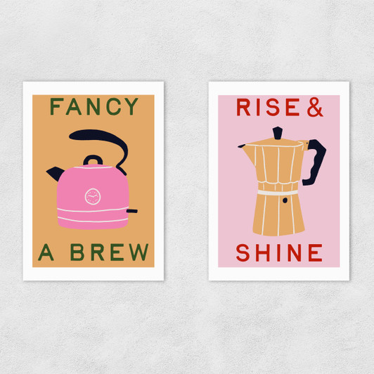 Fancy a Brew Diptych Unframed Print