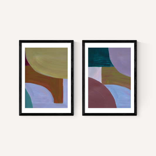 Painted Shapes Diptych