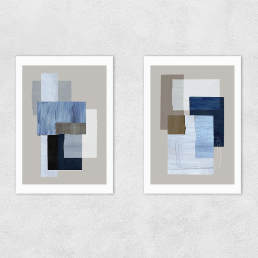 Pieces Diptych Unframed Print