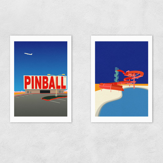 Let's Play Diptych Unframed Print