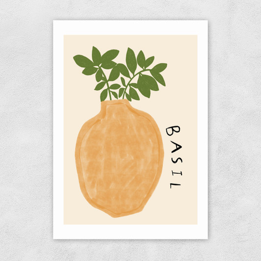 Basil Plant Unframed Print