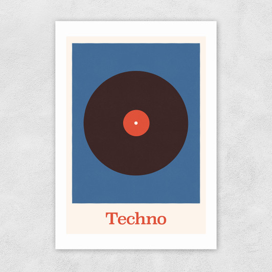 Techno Unframed Print