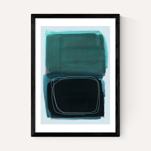 Teal Shapes I