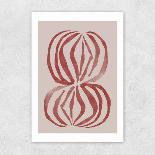 Crimson Echoforms Unframed Print