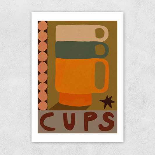 Cups Unframed Print