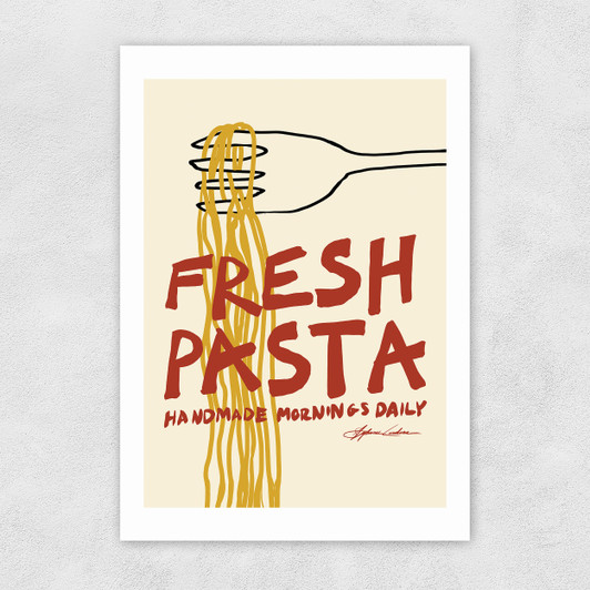 Fresh Pasta Handmade Unframed Print