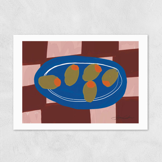 Olive Dinner Unframed Print