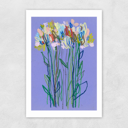 Lilac Flowers Unframed Print