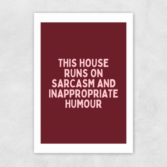 This House (Plum) Unframed Print