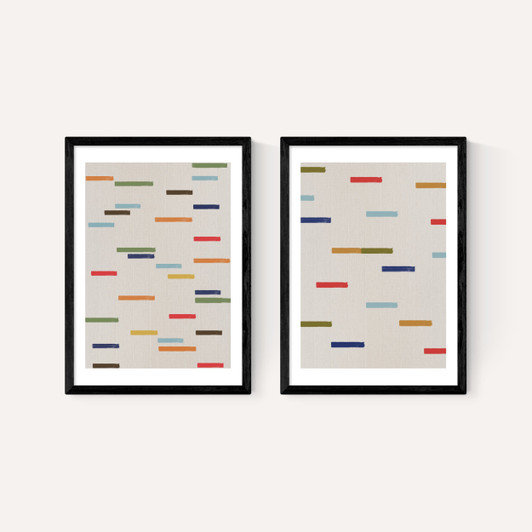 Floating Stripes Diptych