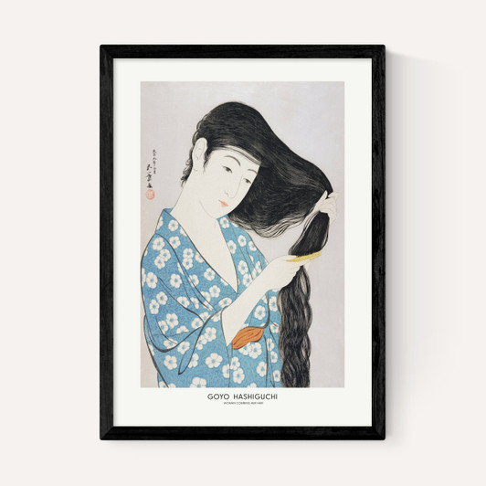 Woman Combing Her Hair by Goyo Hashiguchi