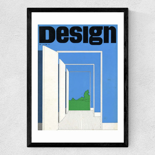 Blue Sky, 1968, Design Magazine Medium Black Frame