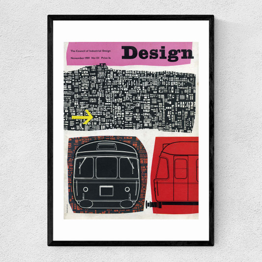 Train Carriage, 1959, Design Magazine Narrow Black Frame