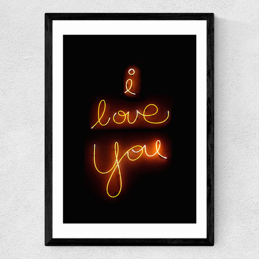 Love You Medium Black Frame