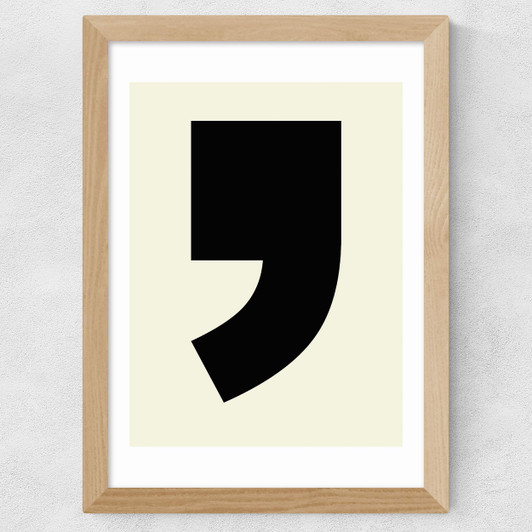 Big Comma Wide Oak Frame