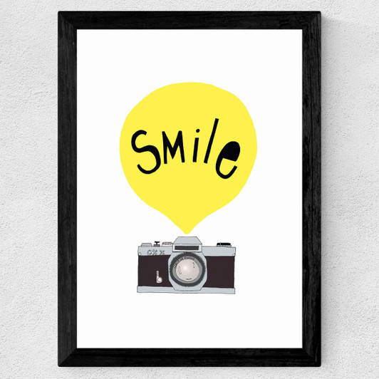 Smile! Wide Black Frame