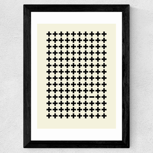 Plus Sign Wide Black Frame