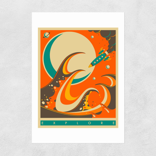Explore 6 by Jazzberry Blue Unframed Print