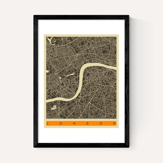 London Map b/w by Jazzberry Blue