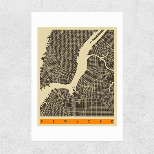 New York by Jazzberry Blue Unframed Print
