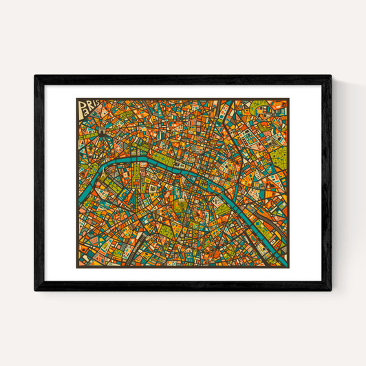 Paris Street Map by Jazzberry Blue