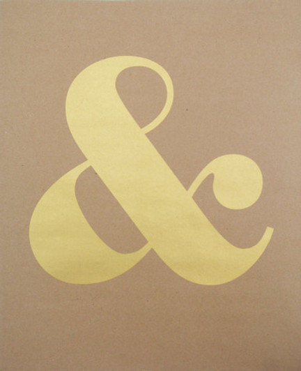 Ampersand - Gold Screenprint - Limited Edition Print