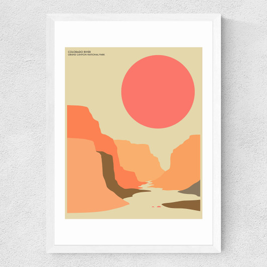 Grand Canyon by Jazzberry Blue Medium White Frame