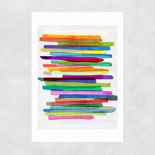 Colourful Stripes Unframed Print