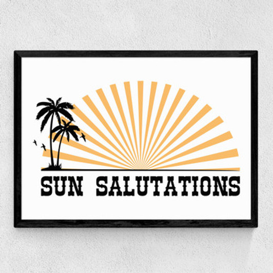 Sun Salutations Medium Black Frame