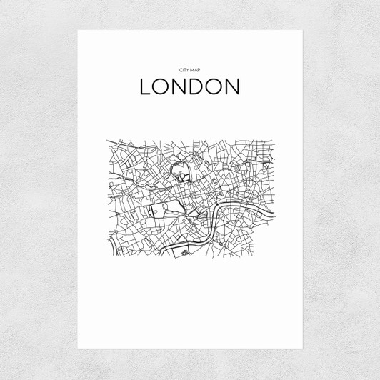City Map London Unframed Print