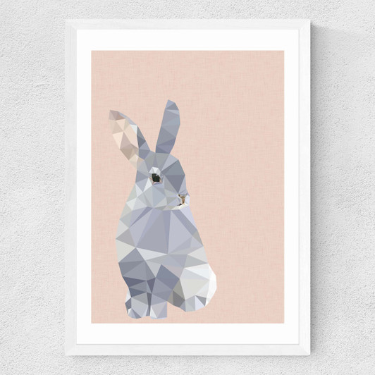 Rabbit Medium White Frame