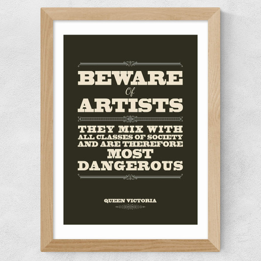 Beware Wide Oak Frame