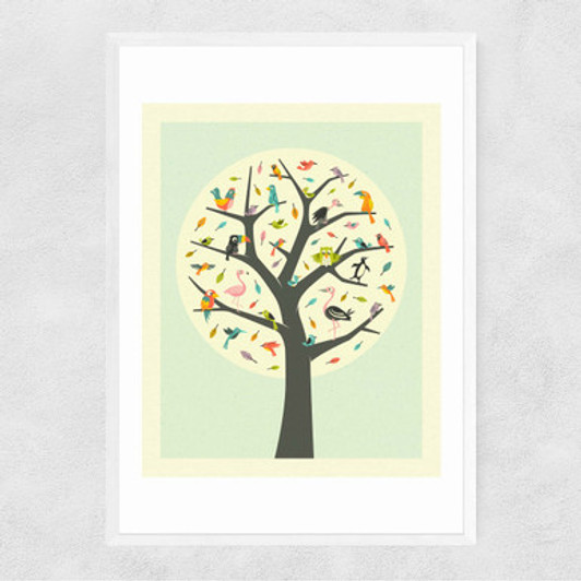 Tree of Life Narrow White Frame