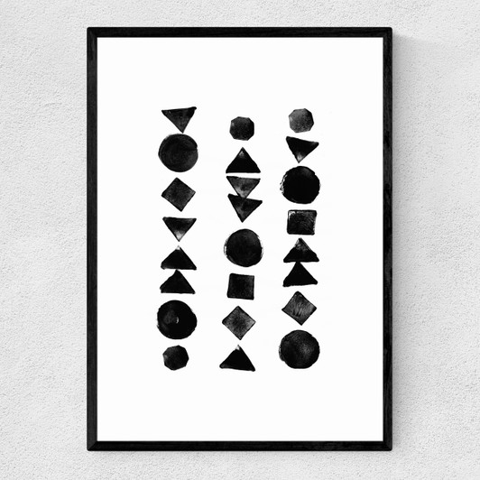 Geometry 3 Narrow Black Frame