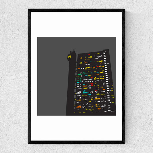 Trellick Tower Narrow Black Frame