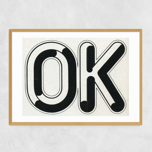 Ok by Land of Lost Content Narrow Oak Frame