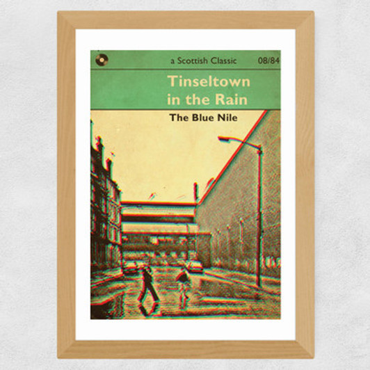 Tinseltown in the Rain Wide Oak Frame