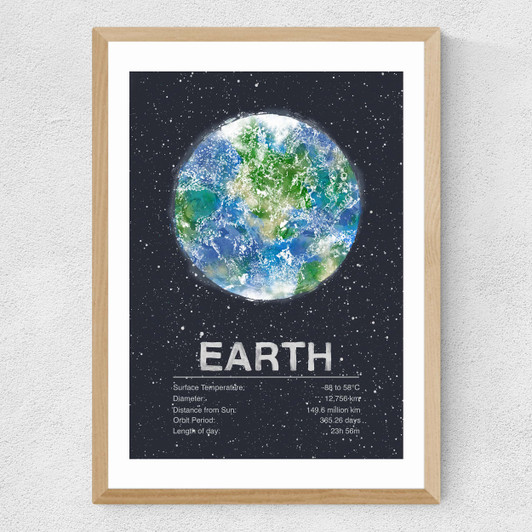 Earth by Tracie Andrews Medium Oak Frame