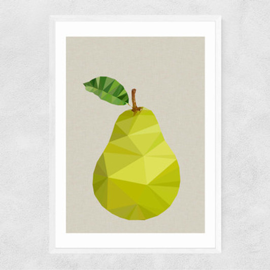 Pear Narrow White Frame