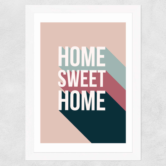 Home Sweet Home by Native State Wide White Frame