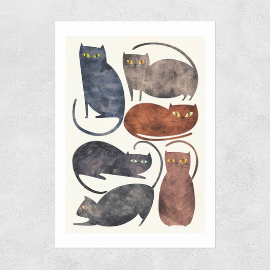 Cats Unframed Print