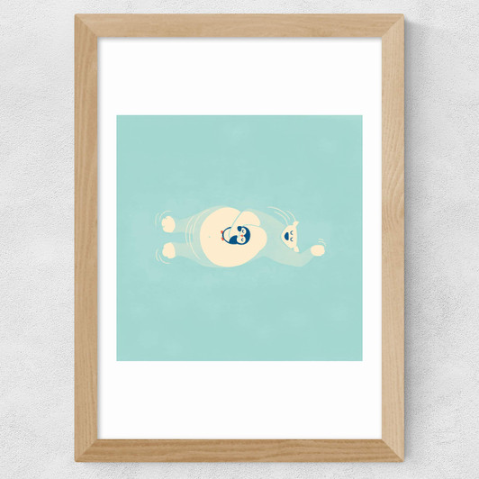 Floating Wide Oak Frame