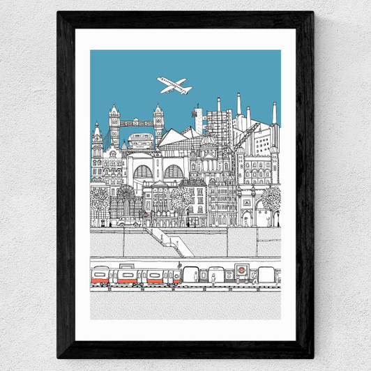 Cross Section London Wide Black Frame